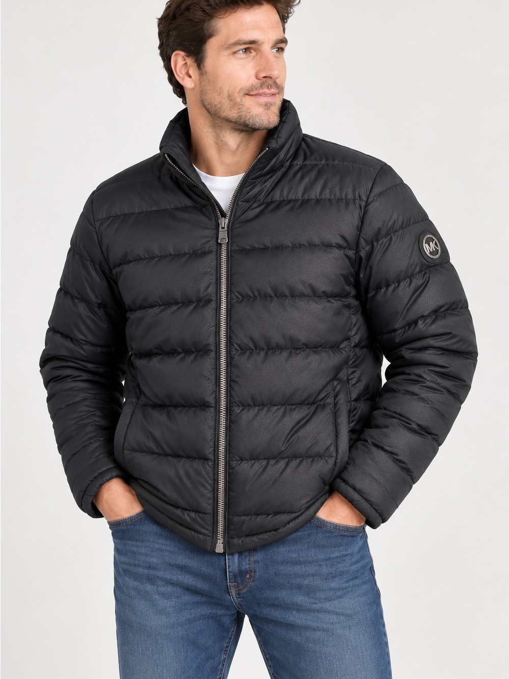 Michael Kors Black Quilted Down-Style Puffer Jacket